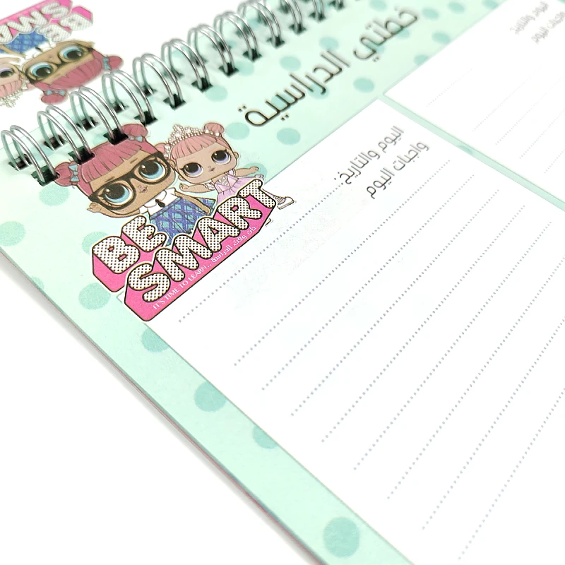 Custom Notebook Manufacturer Make A4 Planner Diary Lined	Spiral Notebook for School