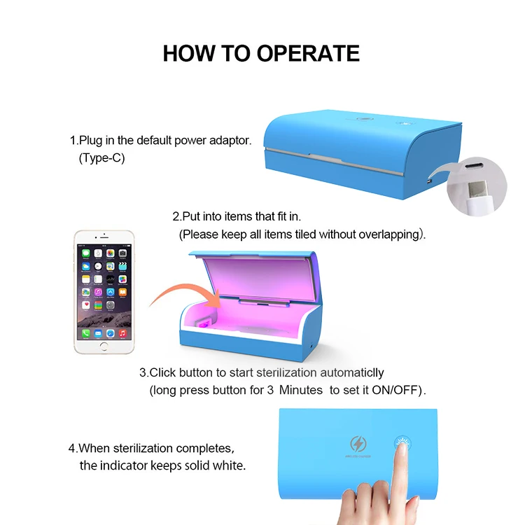Wholesale Cheap Multi Function Uv Sterilizers for Mobile Phones 10W Wireless Fast Charging Uv Sanitizing Box for Phone