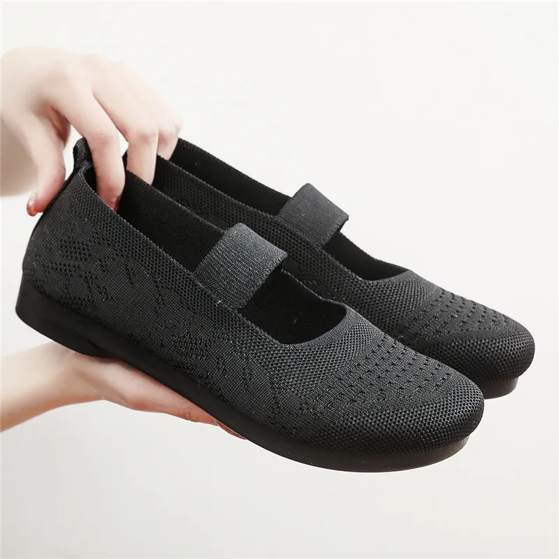 2025 Spring and Autumn New New Ladies Round Toe Flat Large Size Casual Shoes