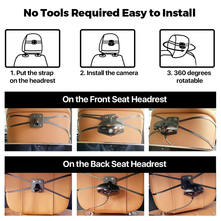 Greenyi Wifi Car Baby Camera Can View Baby In Back Seat Support 5g