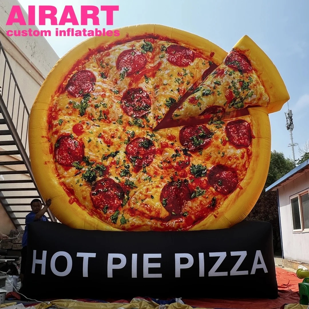 Advertising Inflatable Simulation Pizza Model,lifelike Inflatable Pizza Pie for Food Festival Display