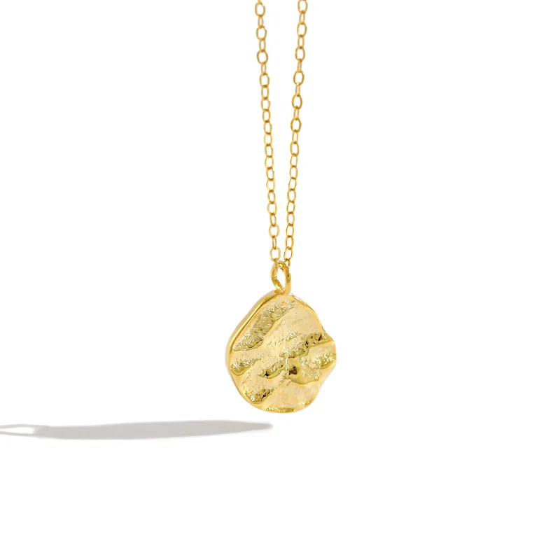 Silver 925 Gold Plated Jewelry Hammered 