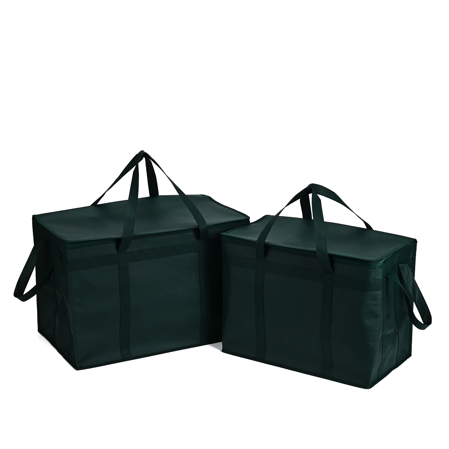 Manufacturer Customization Takeaway Insulation Cooler Bag Black Waterproof Travel Cooler Bag Non Woven Cooler Bag supplier