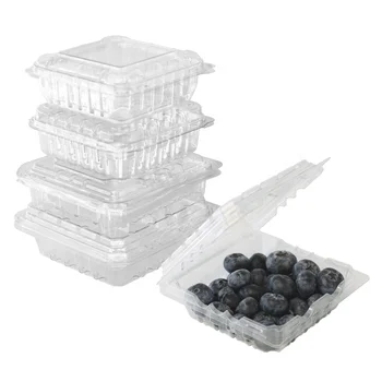 rPET recyclable transparent food grade fruit vegetable plastic box triangle custom shape color manufacturer