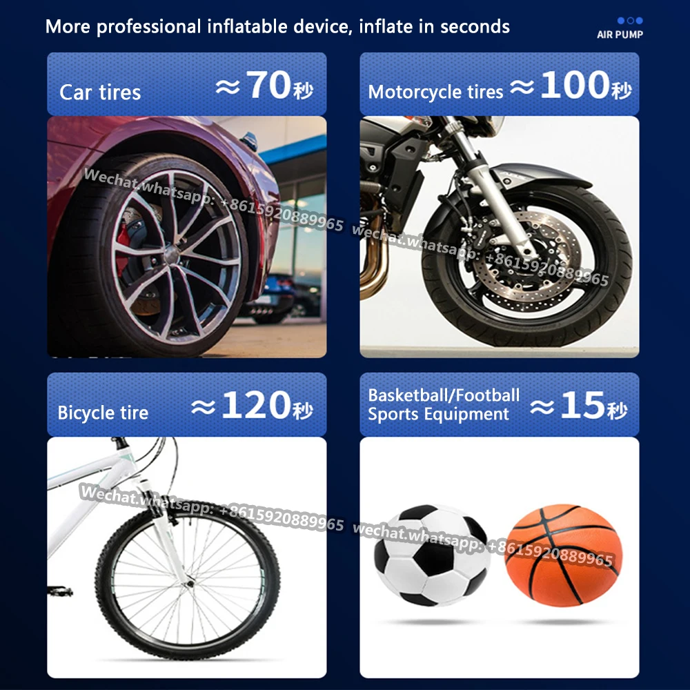 Мини машинный воздушный насос автоматический светодиодный цифровой датчик давления для воздушного компрессора высокого обнаружения 6000 мАч шин проводной и беспроводной