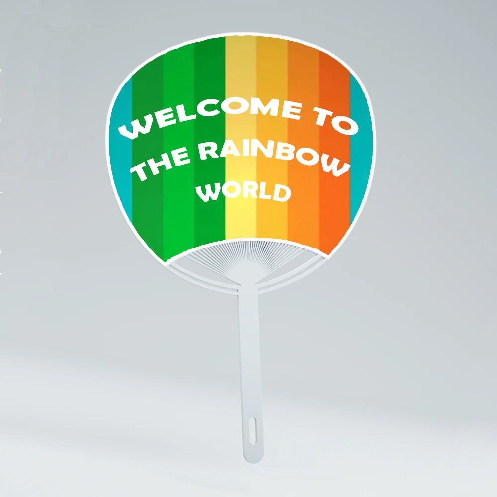 Wholesale customize advertising cheap pp plastic hand fan