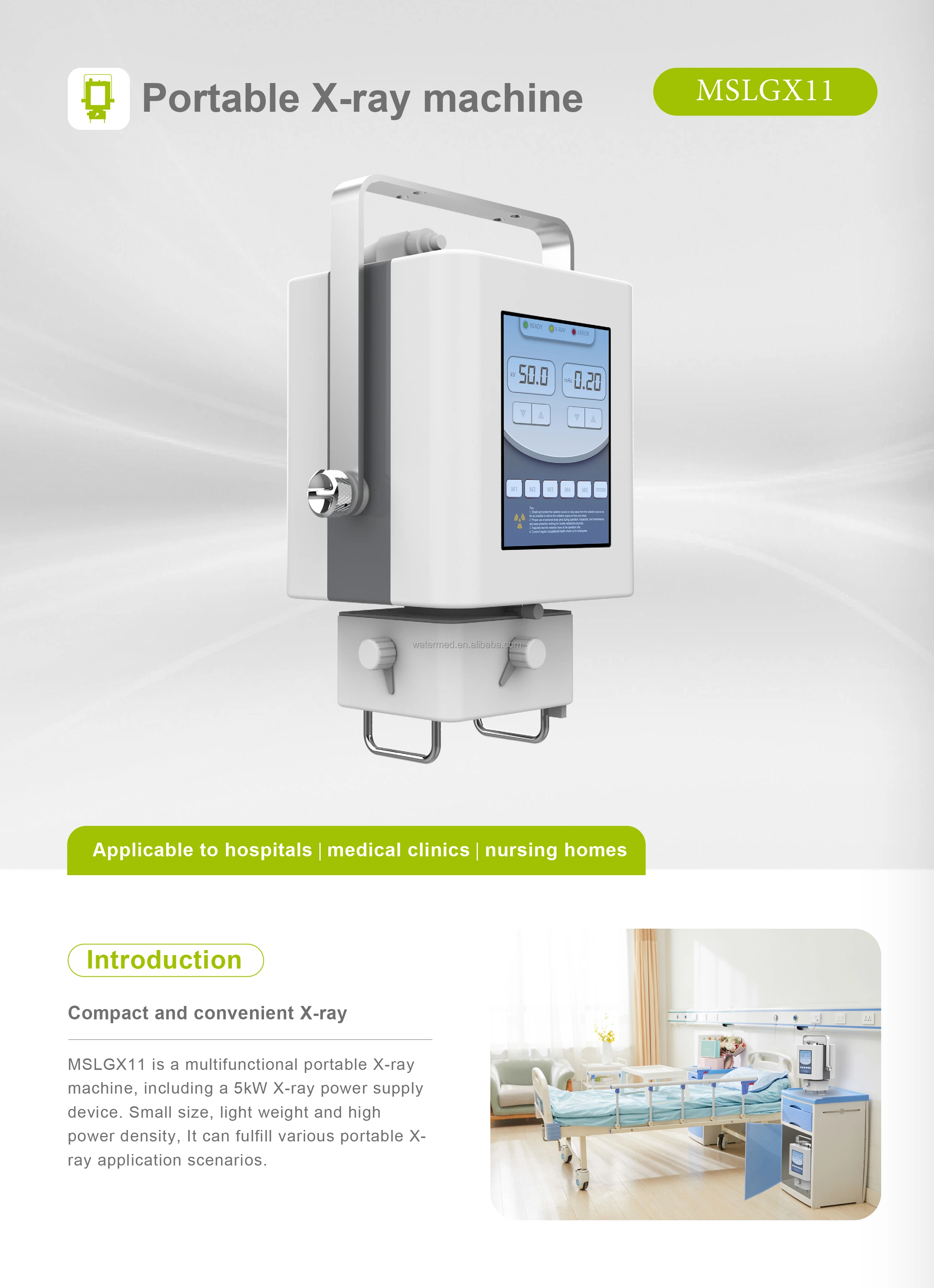 Portable 5kw Digital Xray Machine & Iray Fpd Aed Dr Xray Mslgx11 Buy