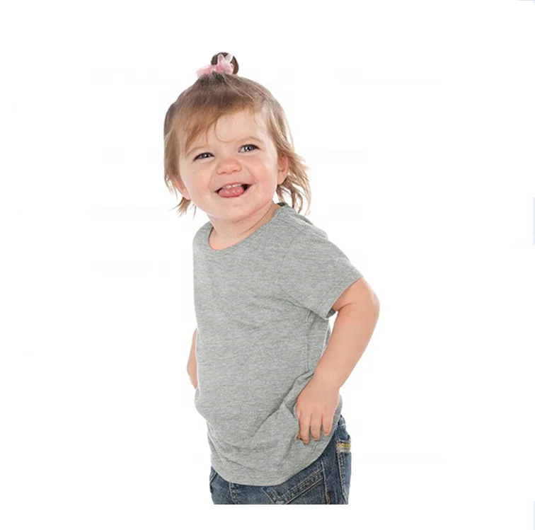 Детская одежда оптовая продажа мягкие дышащие футболки с принтом логотипа на заказ из 100% хлопка круглым вырезом и короткими рукавами для маленьких