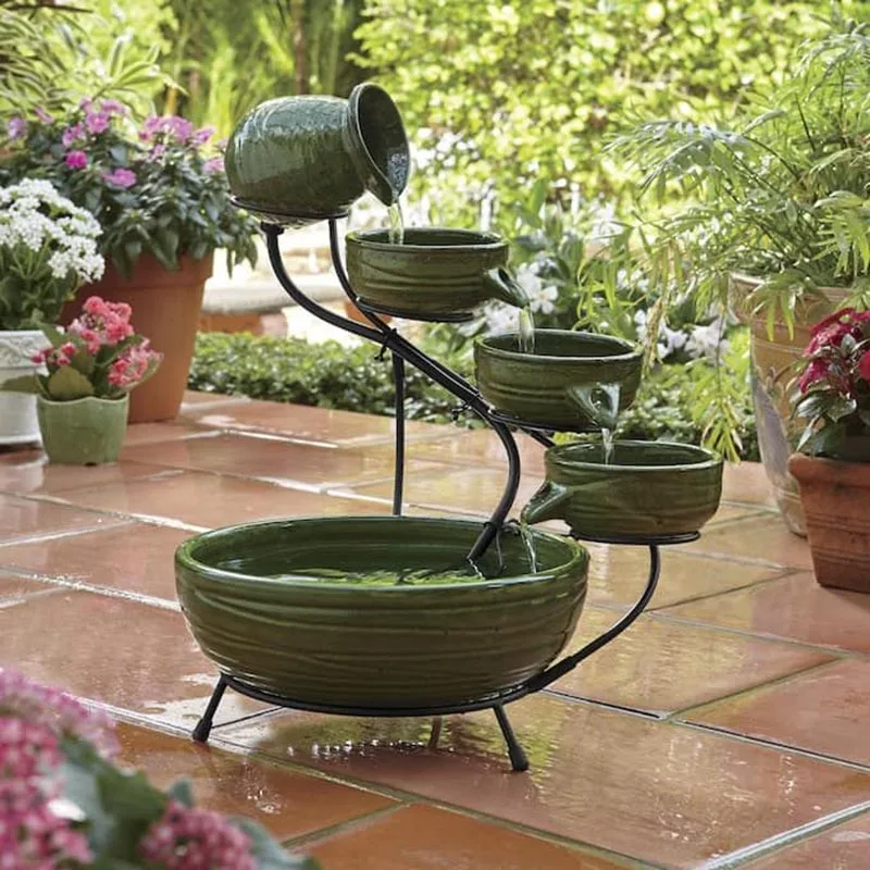 Visual Search - Hummingbird Haven Cascading Water Solar Fountain