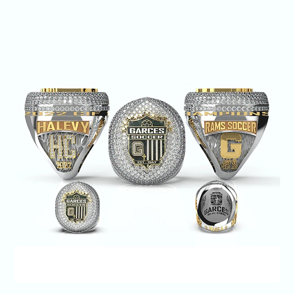 Factory Customized Design International Sports Football And College Diamond Championship Ring