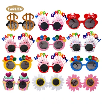 YAachen Wholesale Happy Birthday Party Glasses Funny Photo Props Sunglasses for Kids Adults Birthday Party Favors