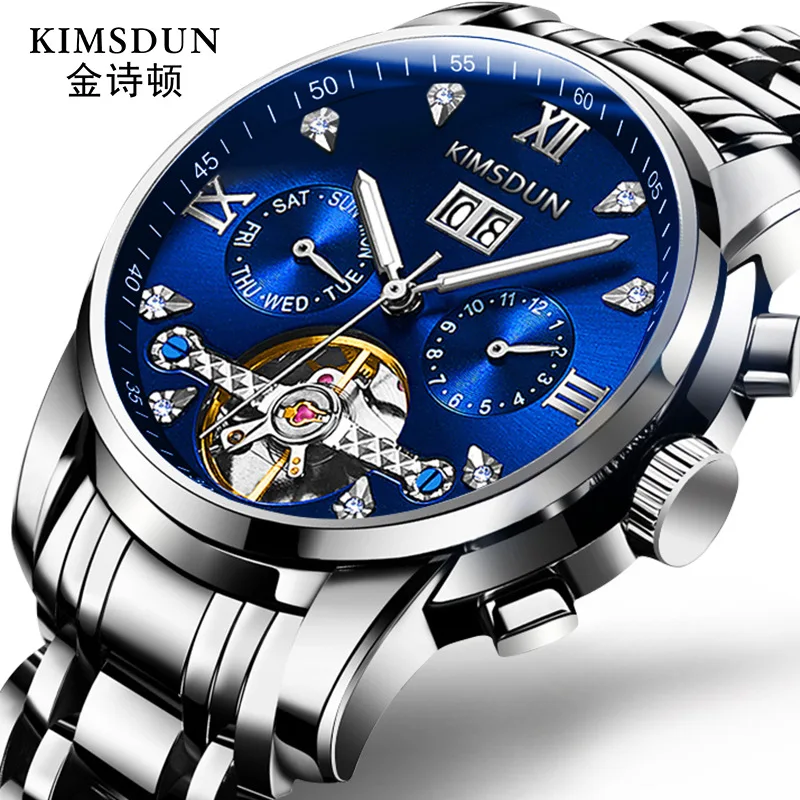 KIMSDUN 2021 business watch men Automatic Luminous clock men Tourbillon  waterproof Mechanical watch top brand relogio masculino| Alibaba.com