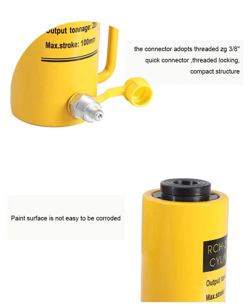 20t Single Acting Hollow Plunger Hydraulic Ram (rch20100) Buy