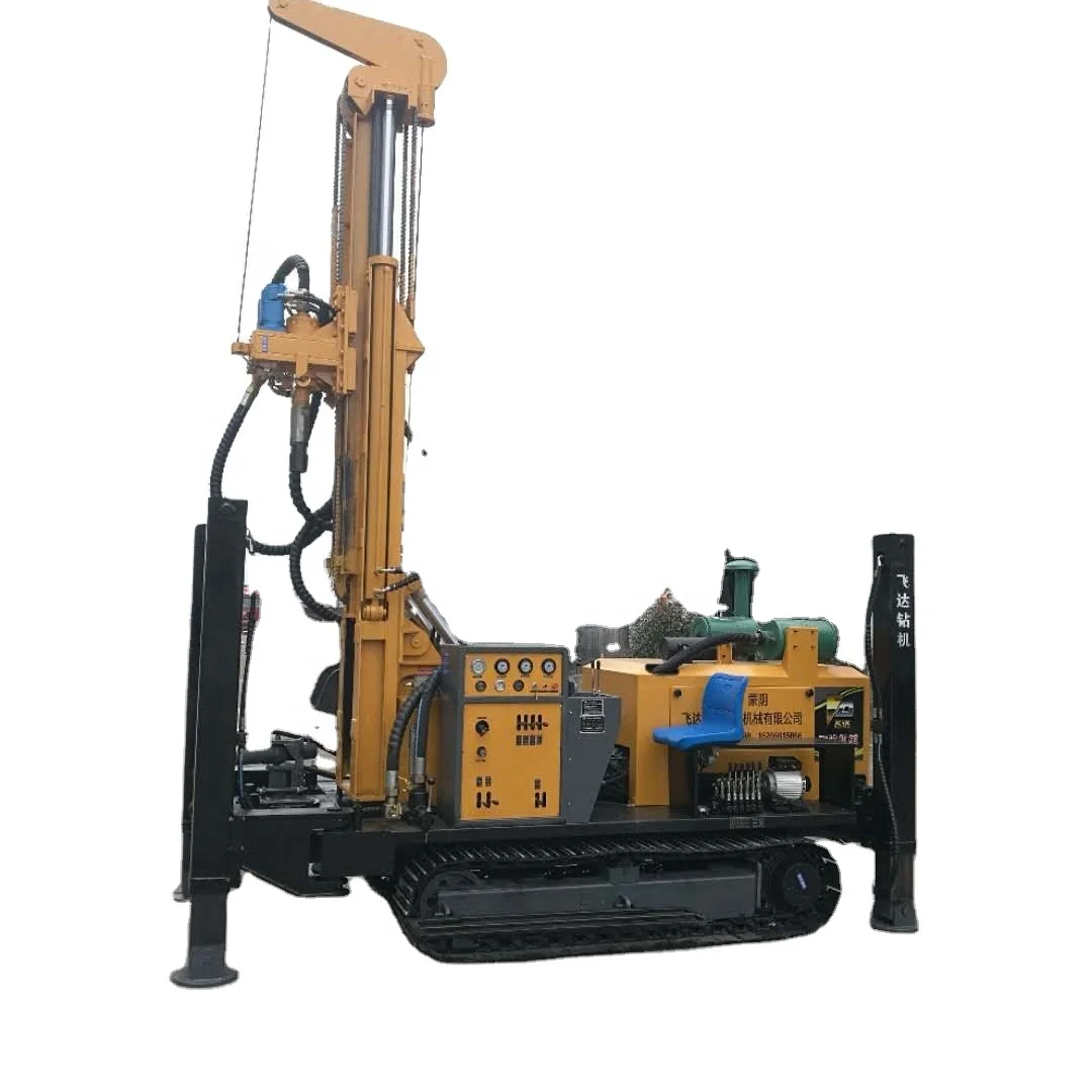 
 100m 200m 300m 400m hydraulic borehole water well boring diesel engine drill rig machine for water