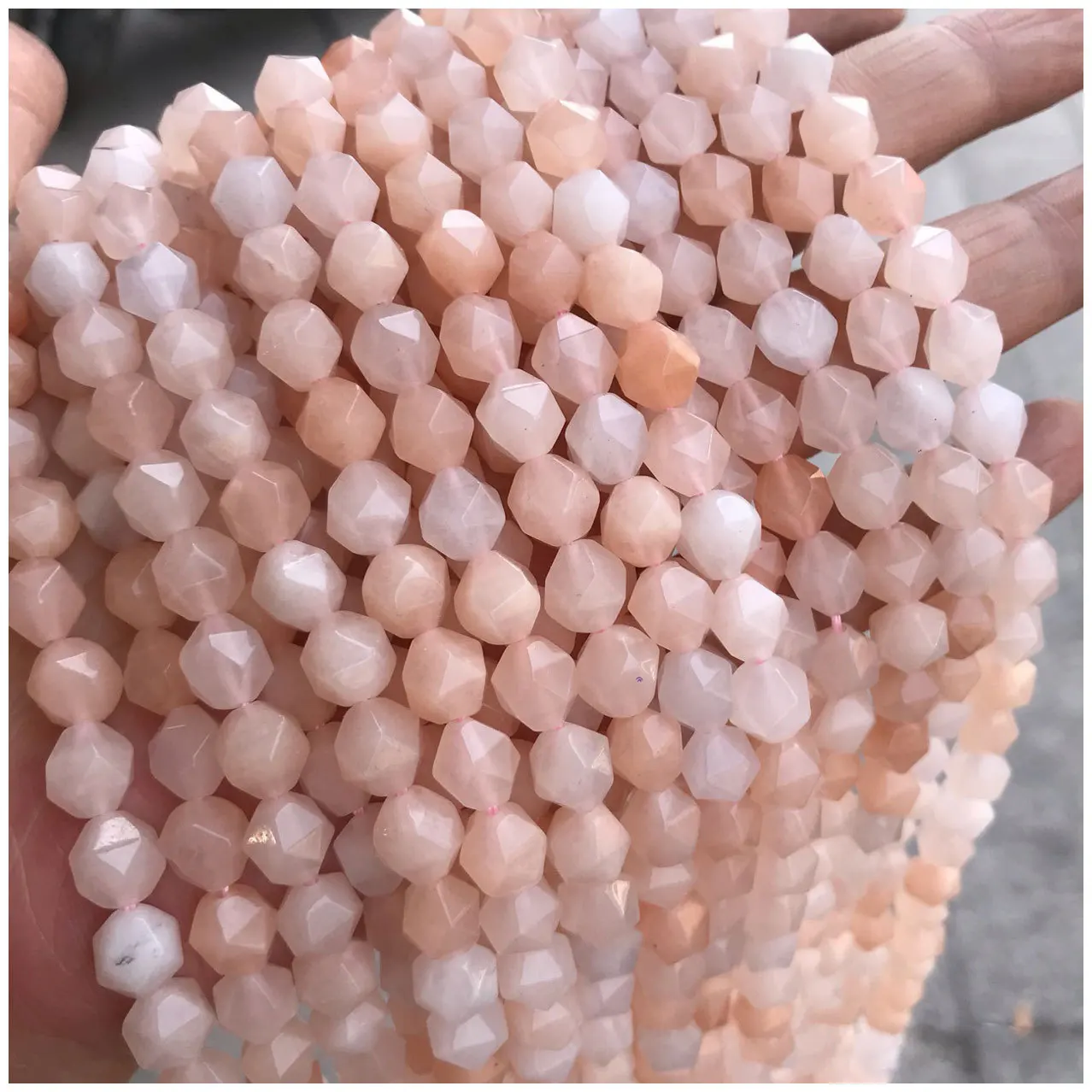 6 8 10mm Faceted Pink Aventurine Loose Beads Spacers Crystal Stone