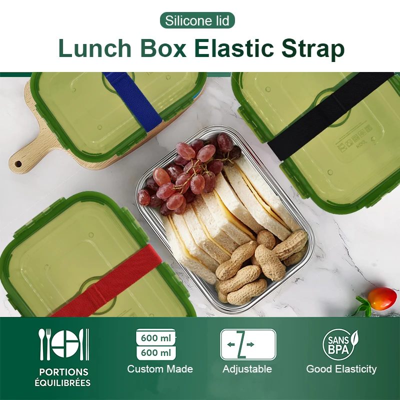 Accessories for Bento Box ELASTIC BELT for Lunch Box Strap 