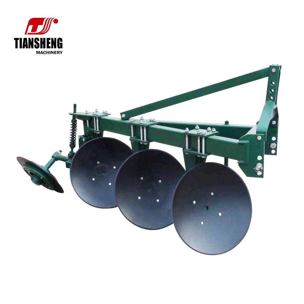 four wheel tractor mounted three disc disc plow tractor with