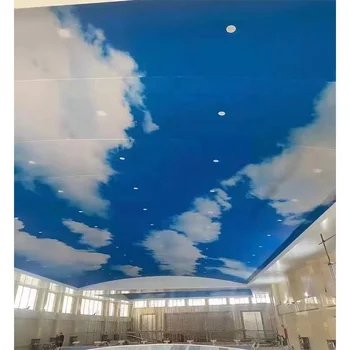 Swimming pool ceiling high-grade decoration materials Different soft flm ceiling led fabric ceilinglight up box pvc ceiling film