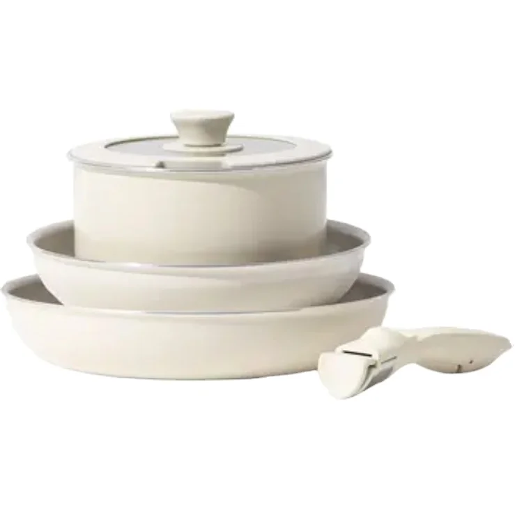 Pots And Pans Set Nonstick Cookware Set Detachable Handle Induction