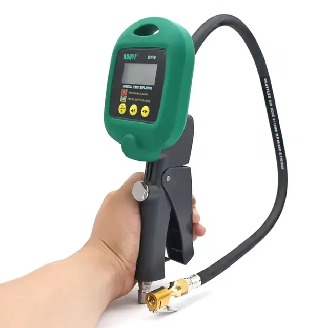 DY19 high precision automobile tire pressure monitor with pressure gun digital display automobile pneumatic tire pressure gauge