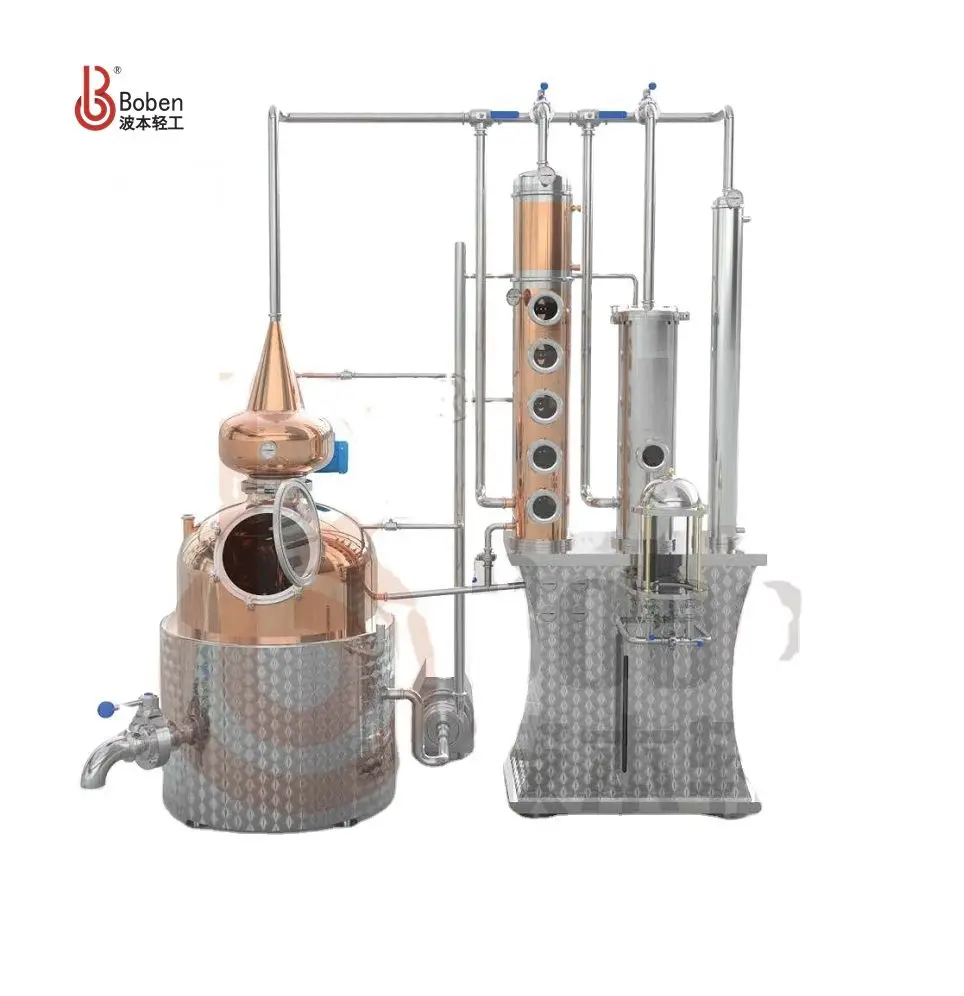 Multi Function Alcohol Distill White Distilled Vinegar Beverage & Wine Processing Machinery Steam Distiller for Essential Oils