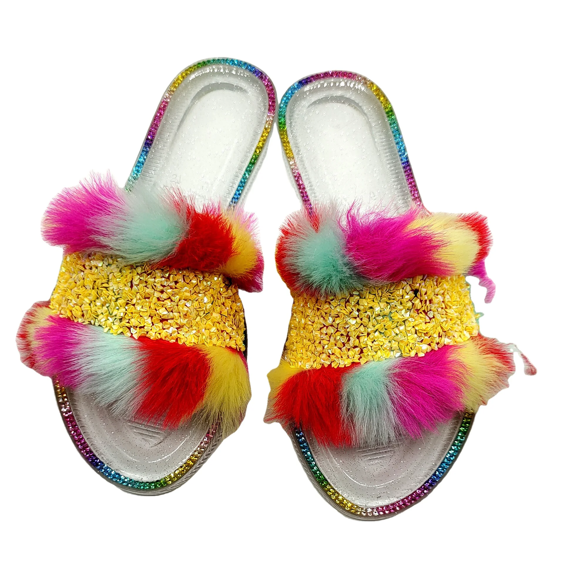Jeunolicmk - Chanclas de pelo de zorro para mujer : Ropa, Zapatos y Joyería  - Amazon.com