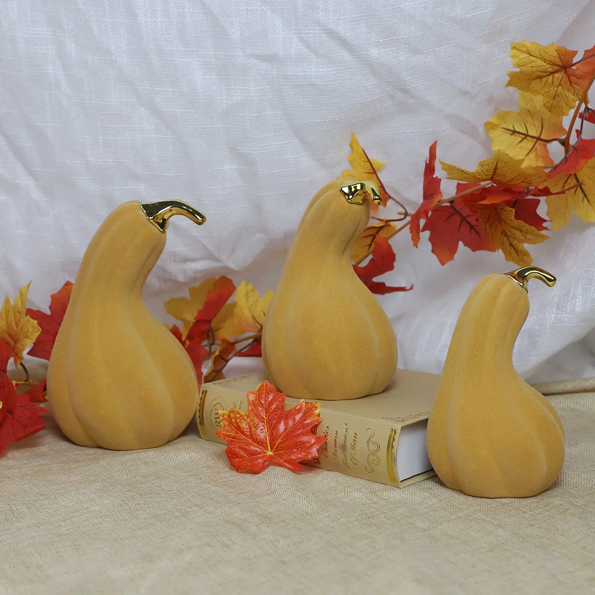 Wholesale Party Decor Foam Pumpkins Home Decoration Artificial Craft Halloween Ceramic Pumpkin