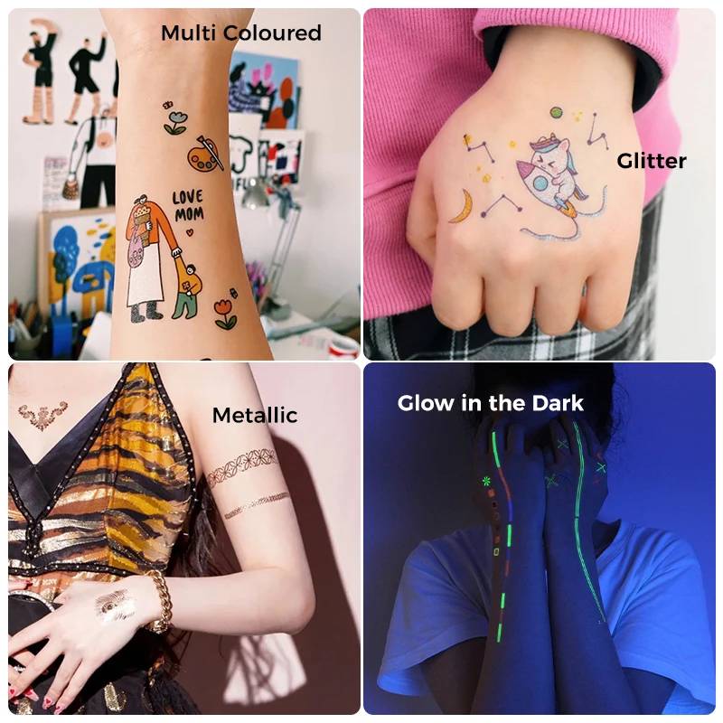 Наклейка-трафарет для татуировок на заказ наклейка с логотипом водостойкая зеленая золотая красная ПВХ