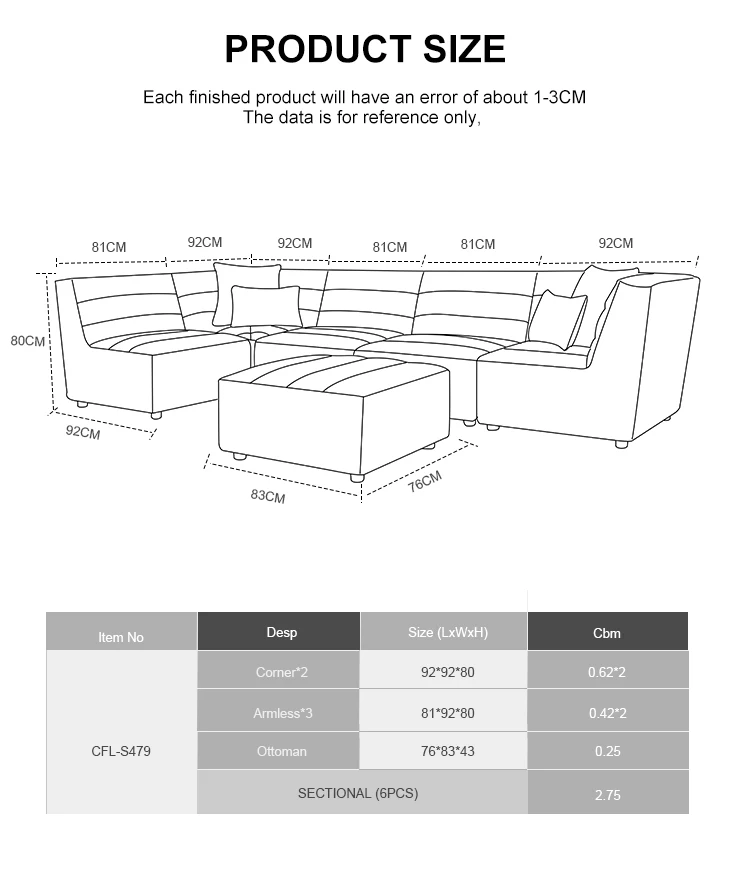 Modern Modular Couch Fabric 3 Seater Sofas Luxury High Quality Sofa Set