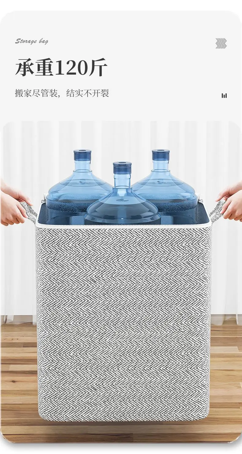 Large Capacity Household Quilt Storage Bag Clothes Quilt Storage Bag Moving Living Room Bedroom Quilt Sorting Storage Basket