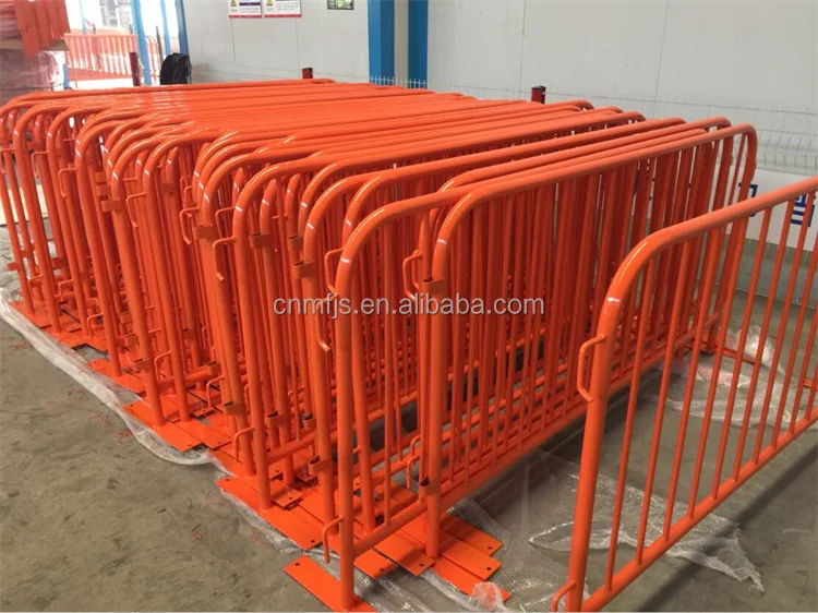 PVC coated crowd control barrier fence panel concert barricade galvanized temporary fence manufacture