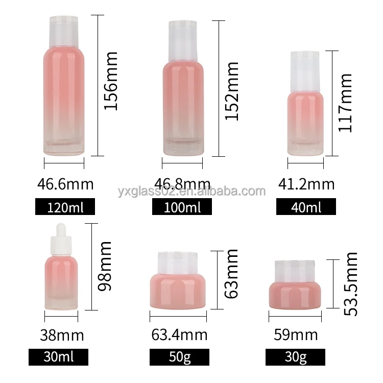 cosmetic glass bottle 30g 50g 30ml 40ml 100ml 120ml Skincare other glass packaging new year Christmas gift glass bottle factory