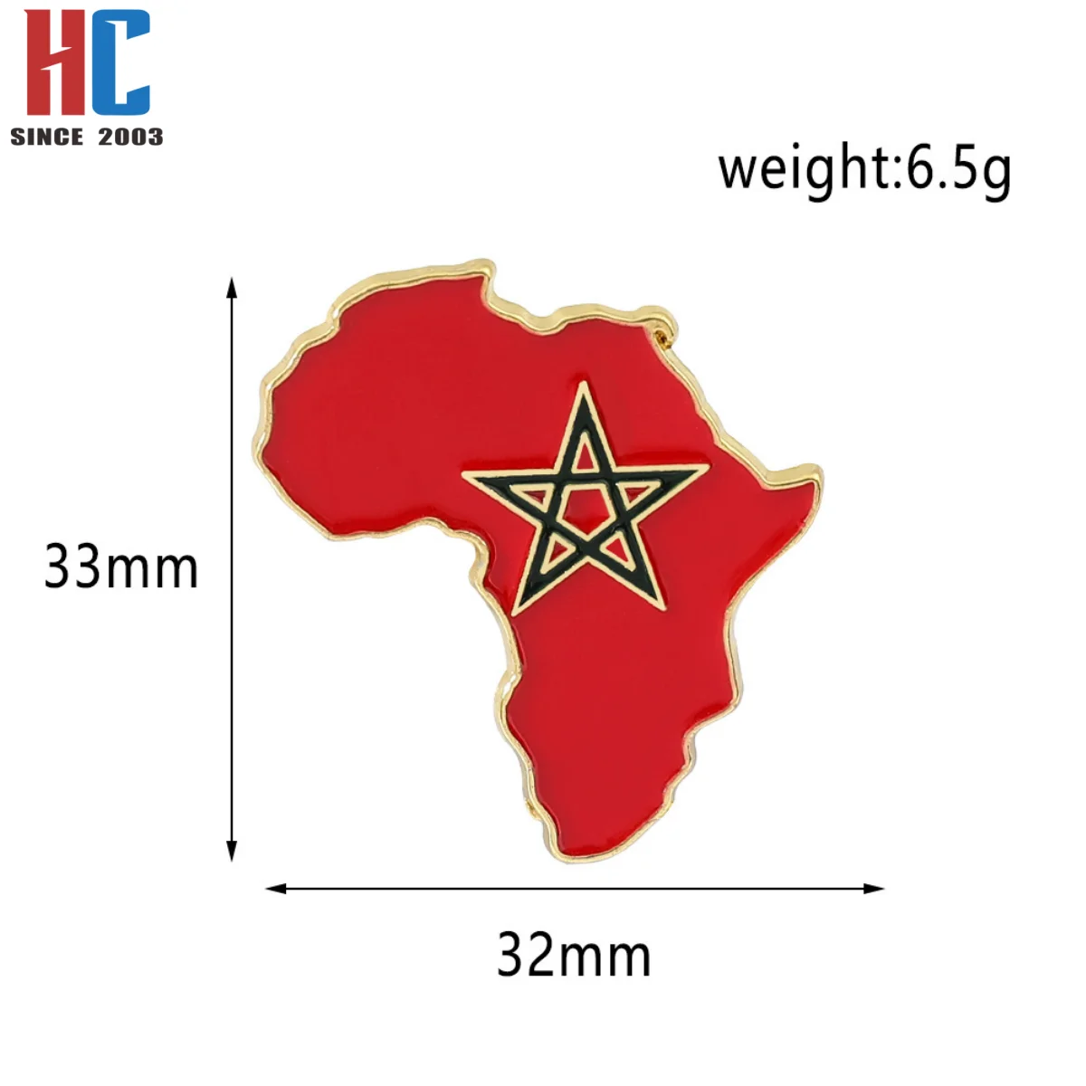 20 Years  Factory Stock Metal Map Brooch Africa Map Enamel Lapel Pin Nigeria Flag Pin Metal Badge Craft Gift