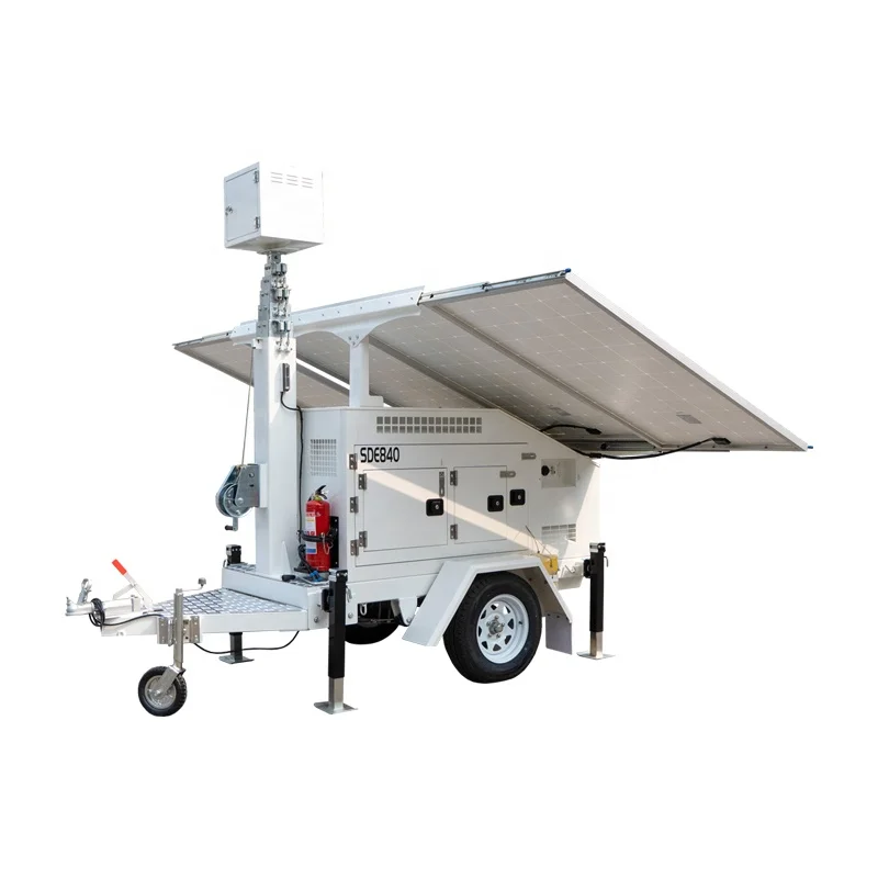 Portable Surveillance System Solution Mobile CCTV Trailer