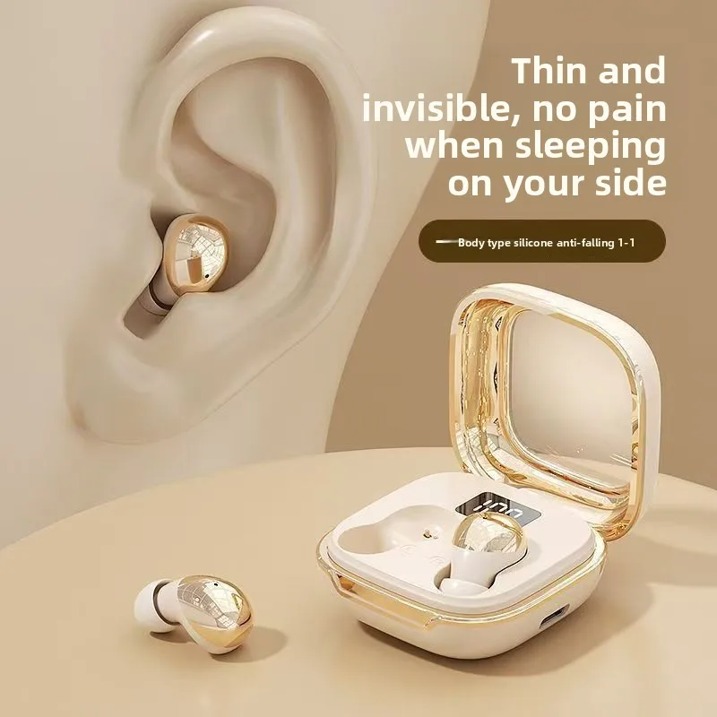2026 New Bean for 5.3 In-Ear Sleep Headset Active Noise Cancellation (ANC) Stereo Calls Non-Waterproof Comfortable Painless