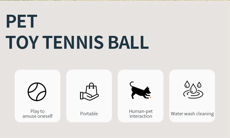 Eco-Friendly Throwing Dog Chew Toys Wholesale Rubber Pet Tennis Balls Interactive Dog Toy Ball