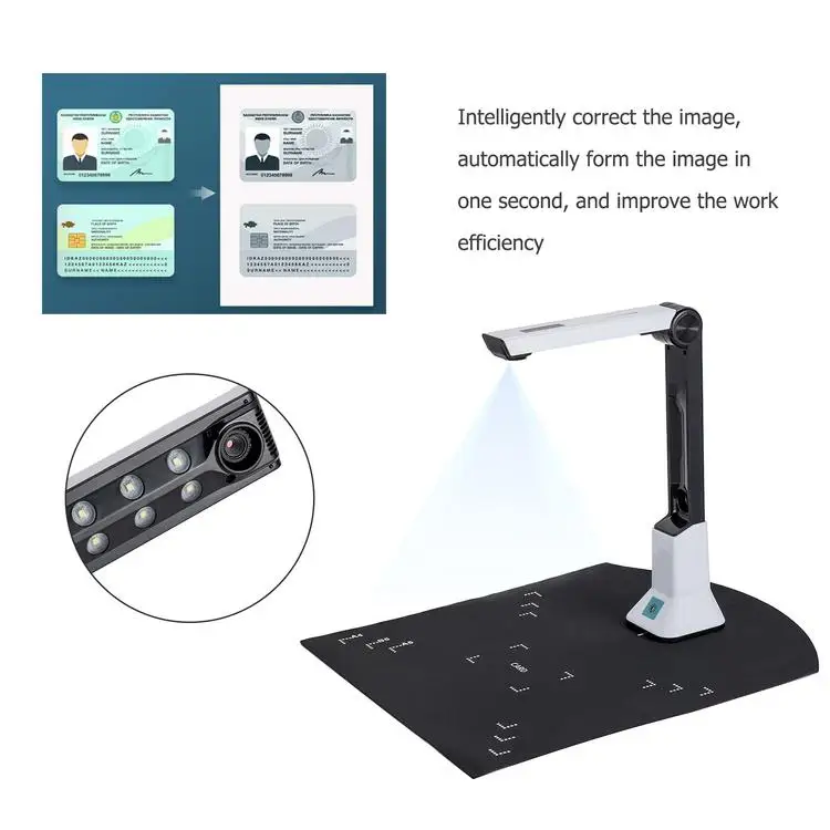 High Speed Digital Presenter Visualizer A4 ocr Book Document Camera Scanner for Education Office