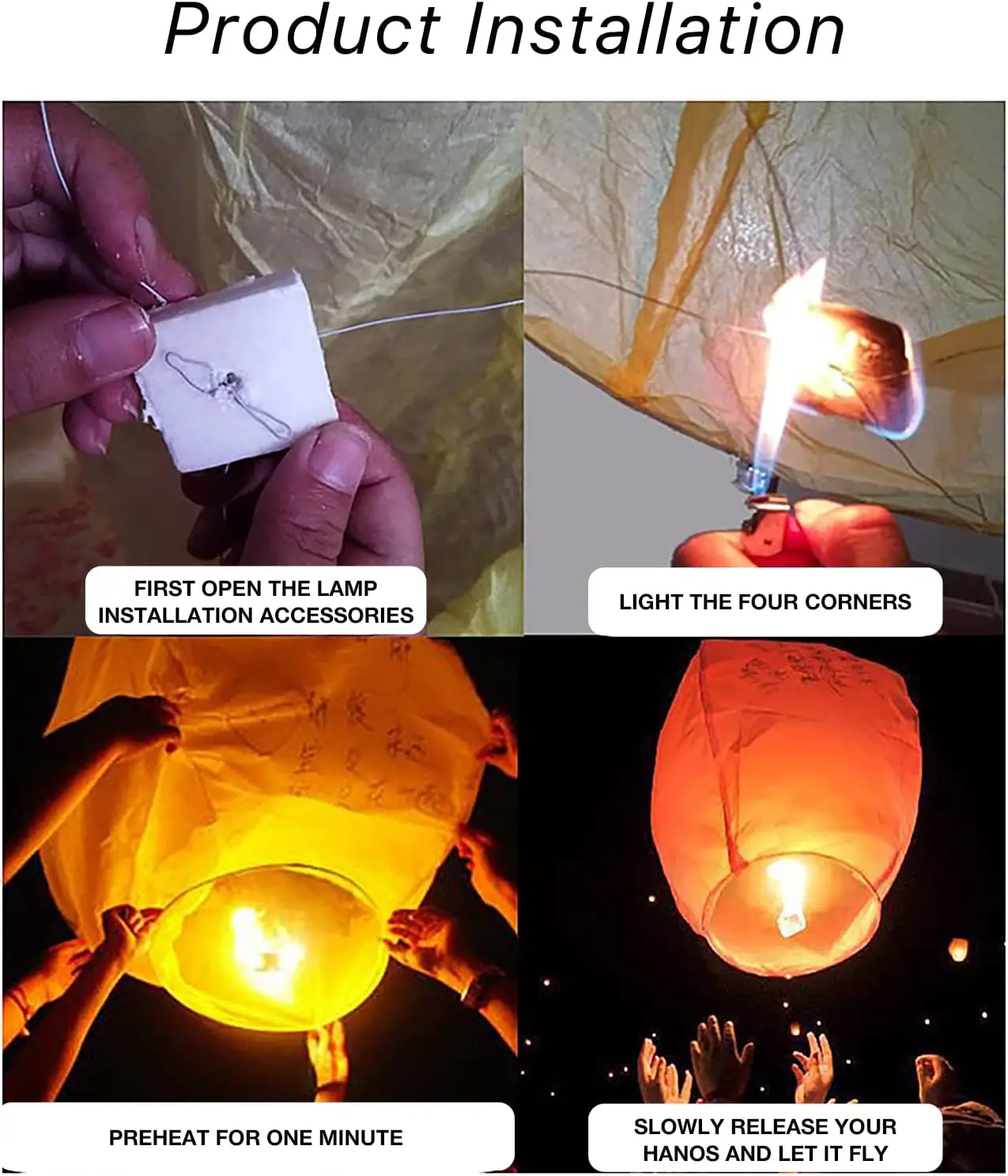 20 Pack Biodegradable Chinese Lanterns Sky Flying Balloons Light Chinese Paper Sky Memorial