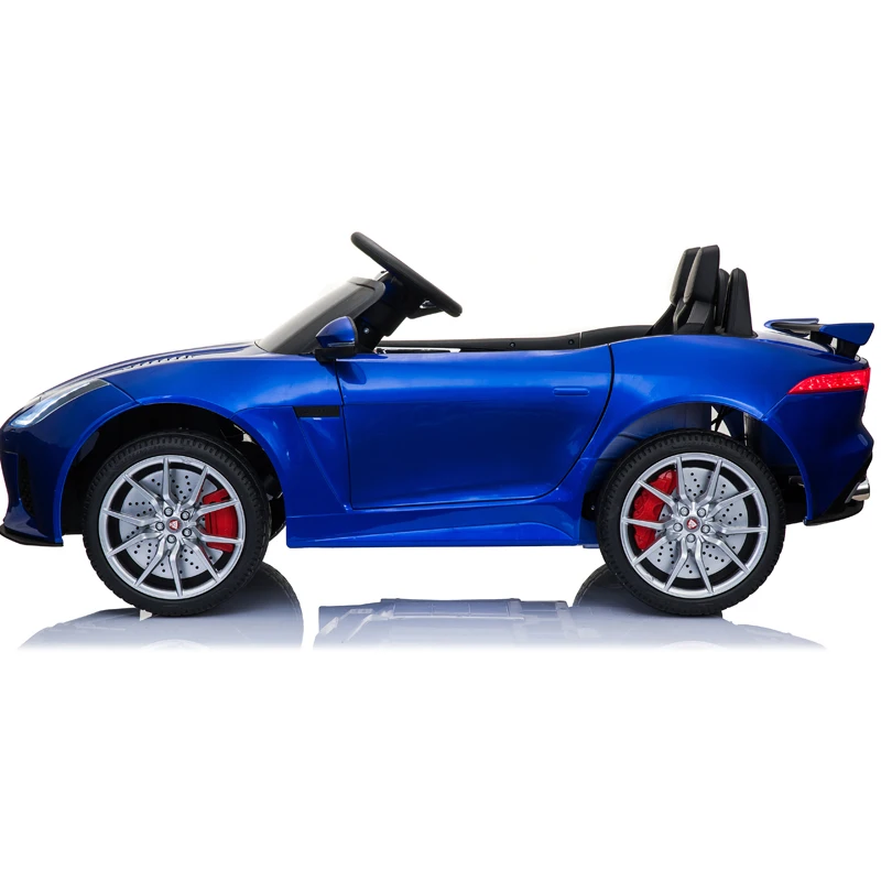 電動自動車　子供用　ジャガー　ホワイト色　対象年齢2〜7歳 ライセンス付き Jaguar F-type SVR コンバーチブル 電動カー 2-7歳向け