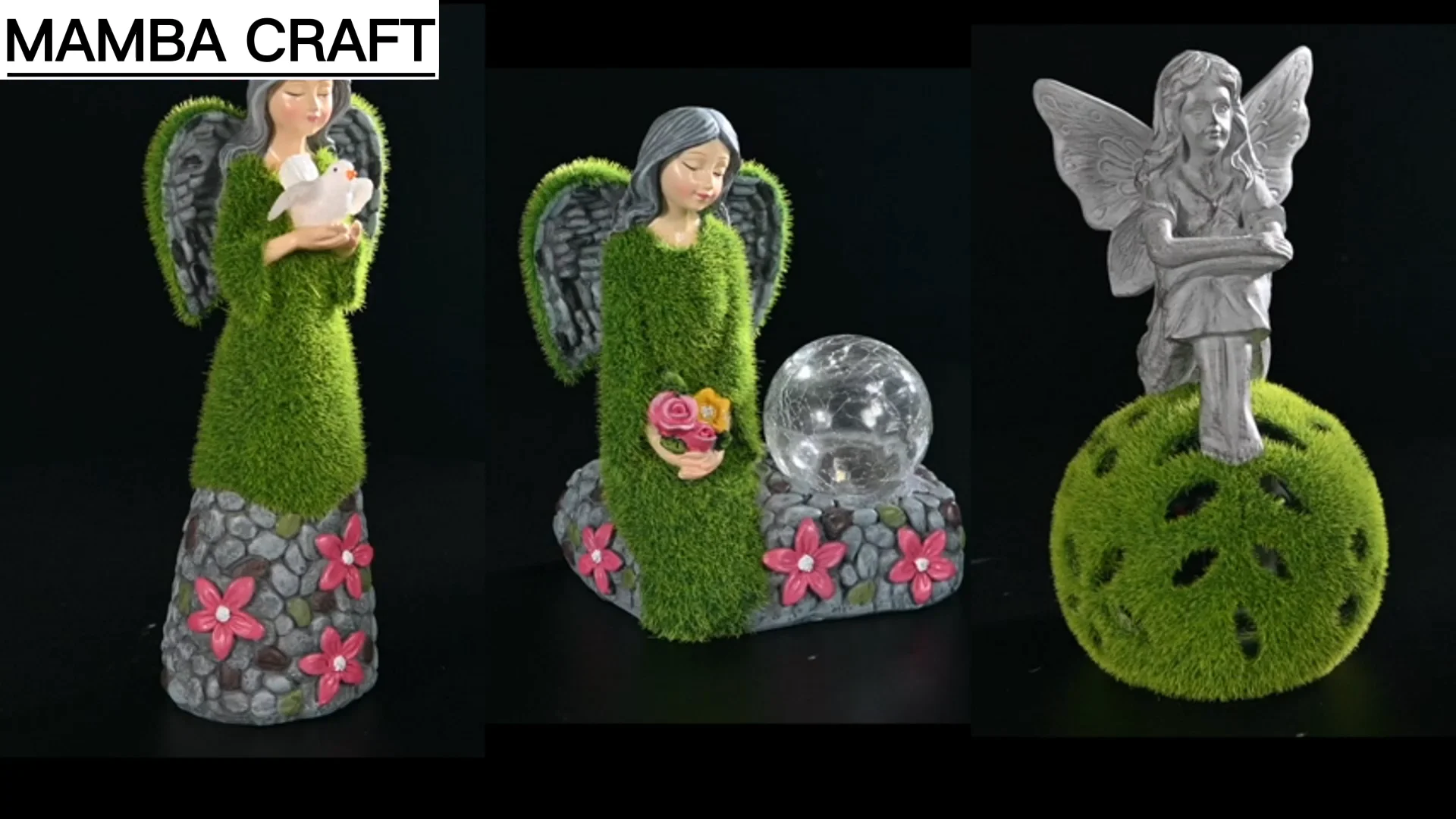 Garden Sculptures & Statues Solar Garden Figurines Waterproof Angel