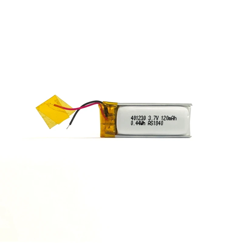 KC UL IEC62133 approved 401230 3.7v 120mah lithium polymer batteries for hearing aid