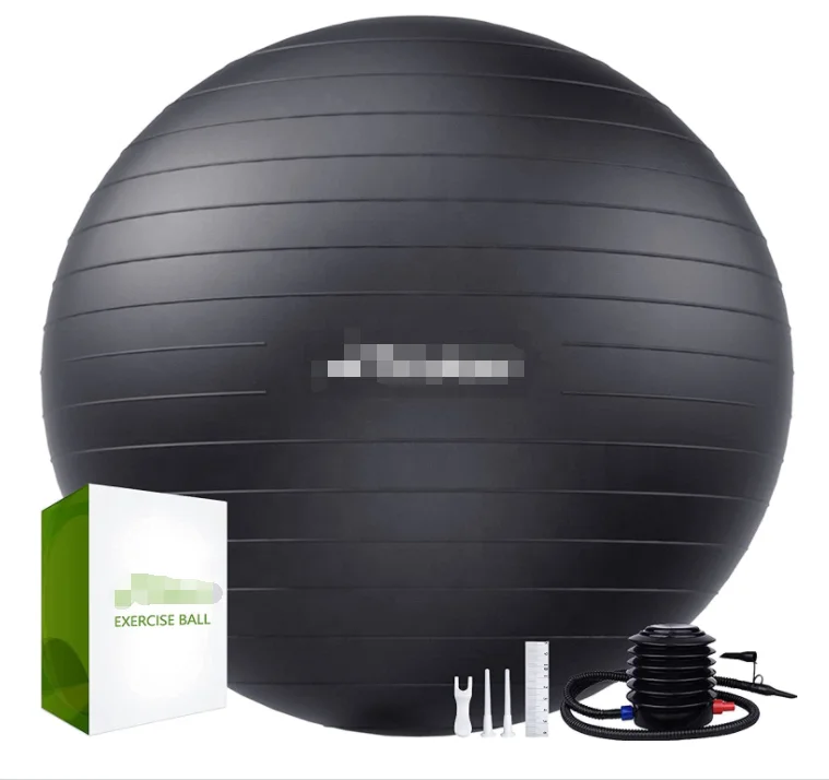 ONESTARSPORTS Custom Size Small Black Anti Burst Pvc Gym Ball Balance Half Exercise Fitness Inflatable Frosted Yoga Ball