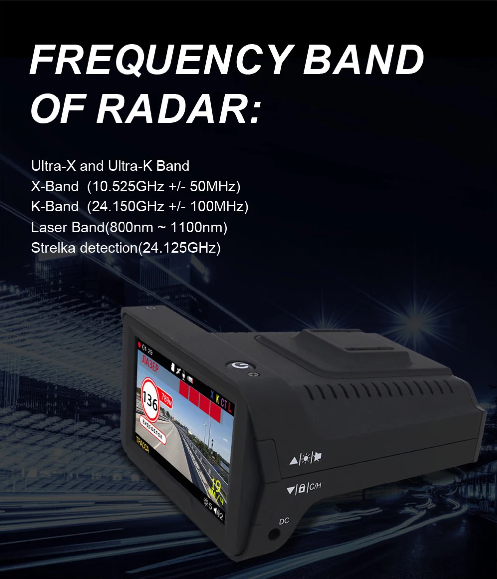 Combo 3 in 1 Car Dvr 1080p Car Gps and Anti radar Detector Signature Karadar K328sg