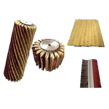 Customizable DIY Industrial Wooden Cylindrical Polishing Roller Brush Sisal Sandpaper Bristle Material for Grinding Cleaning OEM