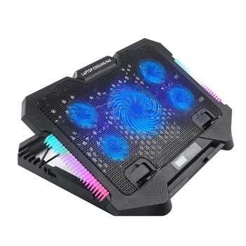 Cross-border notebook heat dissipation base air-cooled speed regulation RGB device multi-gear adjustment bracket