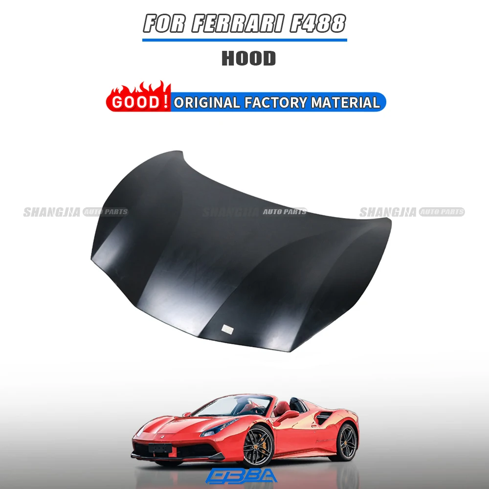 Auðvelt að setja upp ytri bílatilbehöf OEM af álúmíníu motorhylki fyrir Ferrari F488 GTB Spider Pista 87432011 framanhjálmur