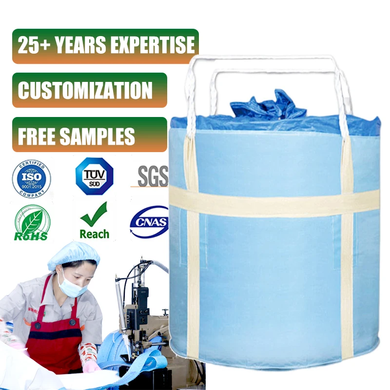 High Quality Plastic Jumbo Bag Factory Supply 500kg 1000kg 1200kg 1500kg 2000kg Bulk Bags for Coal Ash Favorable Price