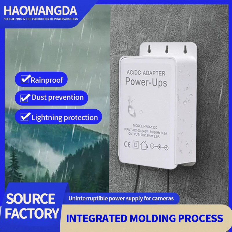 Mini 1200mAh UPS Uninterruptible Power Supply AC 100V/240V DC 12V 2A Output 24W for Wifi Router CCTV Camera Battery Replacement
