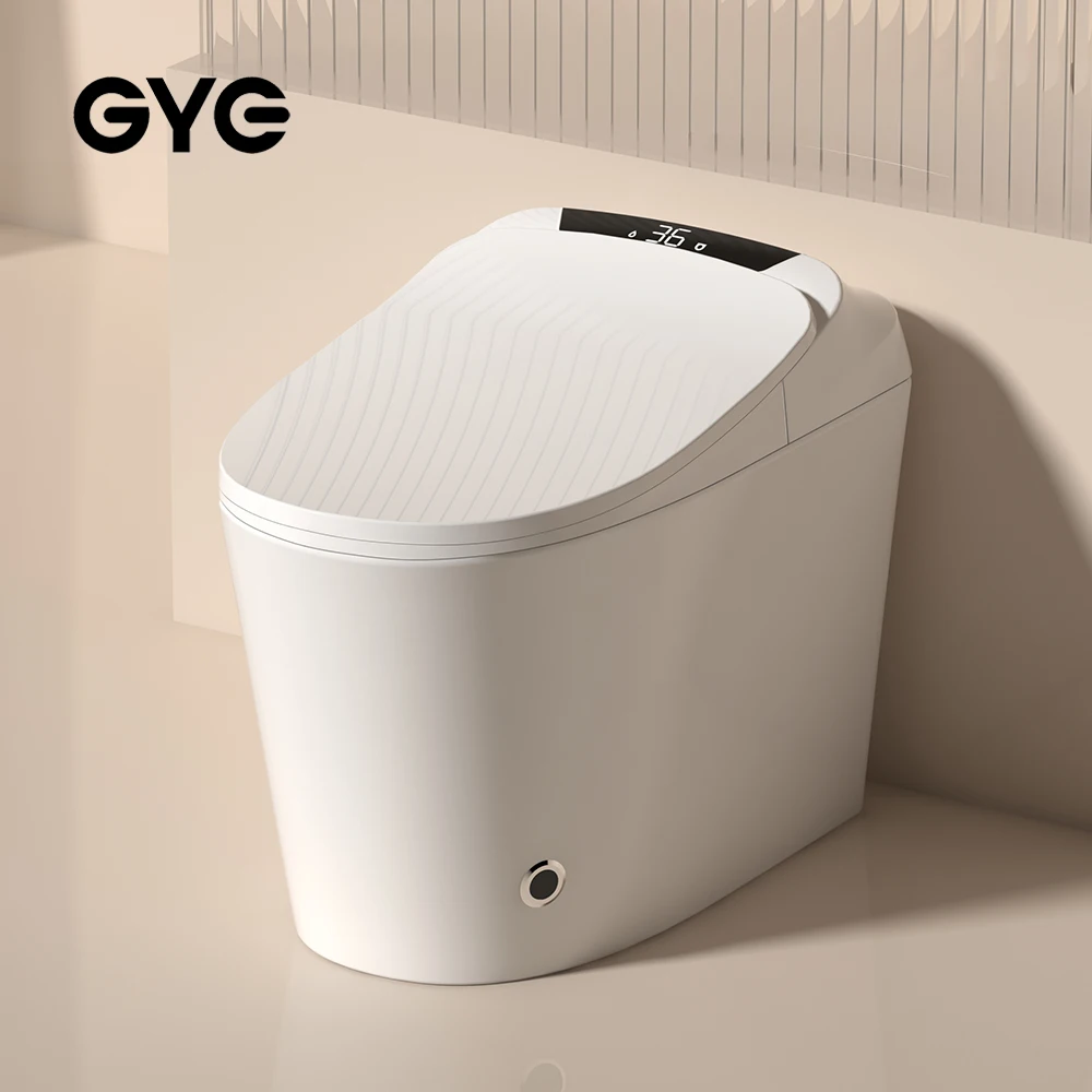 GYE Model #908E High-End Automatic Flush Electric One Piece Paperless Smart Toilet with Remote Control and Seat Heating