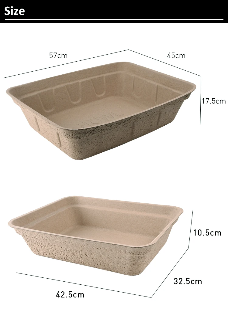Cardboard Paper Fiber Disposable Cat Litter Box Cat Litter Basin Litter Box For Cat Ecofriendly
